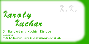 karoly kuchar business card