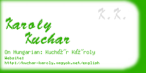karoly kuchar business card
